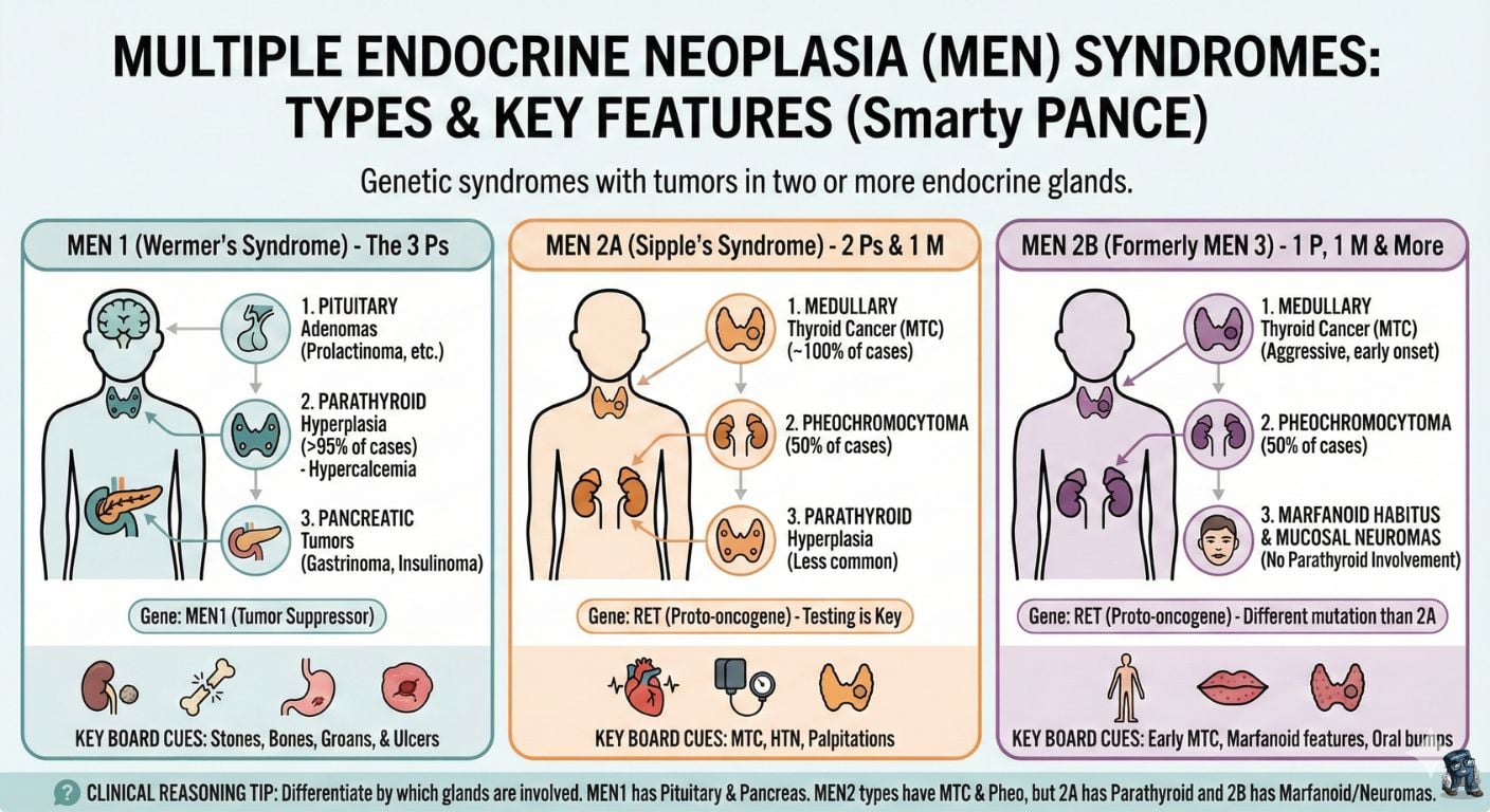 Multiple Endocrine Endocrine Neoplasms (Pearls) - Smarty PANCE