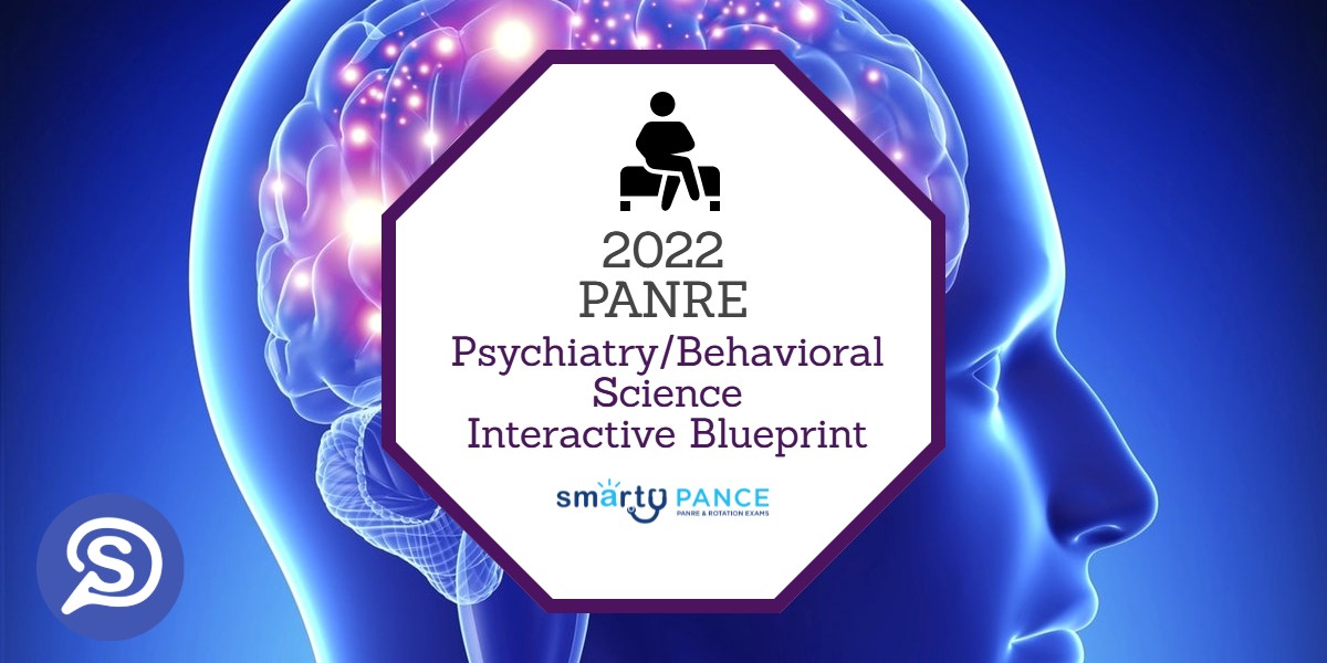 2022-2023 Physician Assistant National Recertification Exam (PANRE) Psychiatry and Behavioral Science Content Blueprint – Smarty PANCE