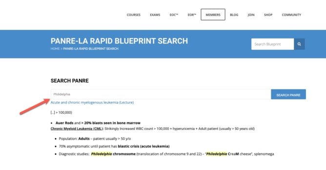 PANRE-LA Rapid Search Tool Example