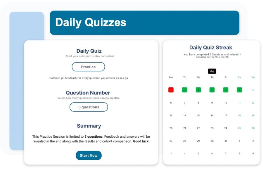 Smarty PANCE QBank Daily Quizzes to Stay on Track