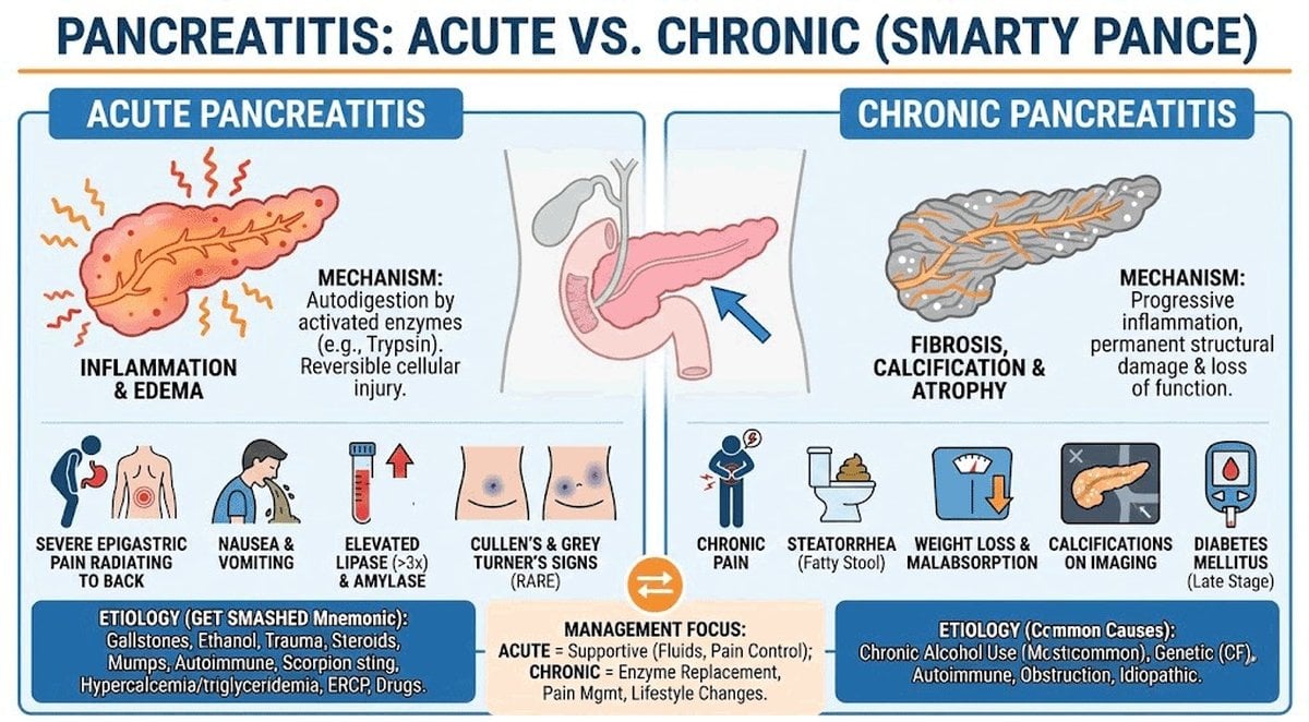 Acute vs. Chronic Pancreatitis
